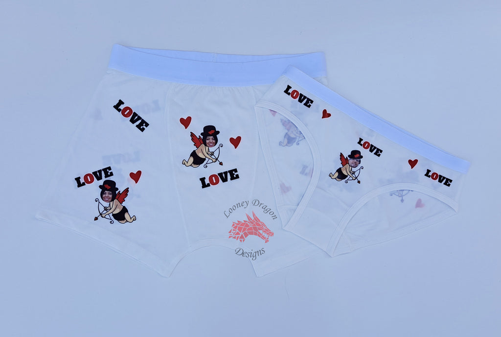 Cupid Matching Couple Underwear Boxers Briefs & Bikini – Looney Dragon  Designs